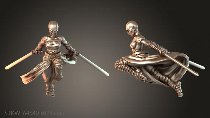 Military figurines (Shadow Assassin Ventress Saber Phantom, STKW_64640) 3D models for cnc
