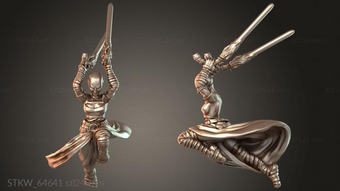 Military figurines (Shadow Assassin Ventress Saber Darkblade, STKW_64641) 3D models for cnc
