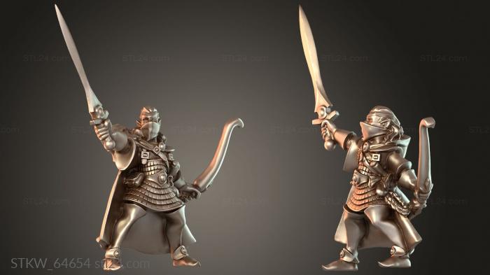 Military figurines (Shadow Elve Warrior, STKW_64654) 3D models for cnc