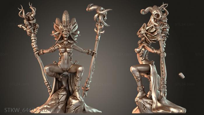 Military figurines (Shaman Deepkeeper Mystic, STKW_64672) 3D models for cnc