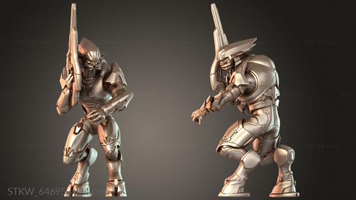 Military figurines (Sharpshooter Bold, STKW_64695) 3D models for cnc