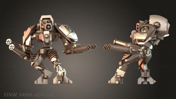 Military figurines (Shas Commander XV, STKW_64696) 3D models for cnc