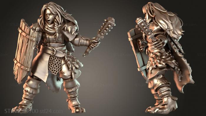 Military figurines (She Bear Veterans, STKW_64700) 3D models for cnc
