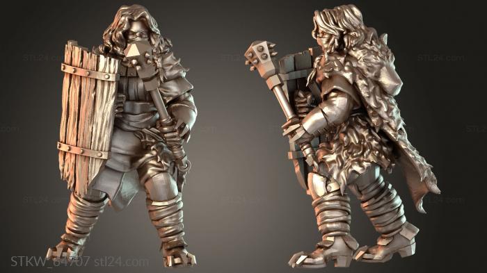Military figurines (She Bear Veterans Wild, STKW_64707) 3D models for cnc