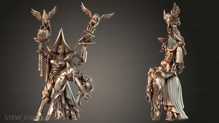 Military figurines (Sister Benediah the Sacred Chalice Grim Darkness angel, STKW_64864) 3D models for cnc