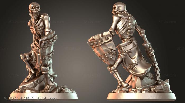 Military figurines (Skeleton, STKW_64901) 3D models for cnc