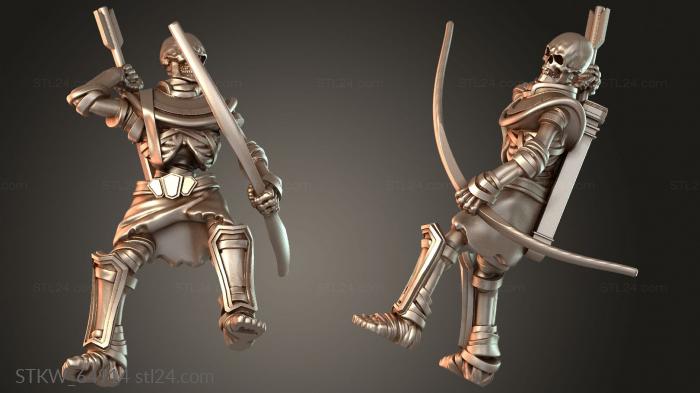 Military figurines (Skeleton Archers Xenial, STKW_64914) 3D models for cnc