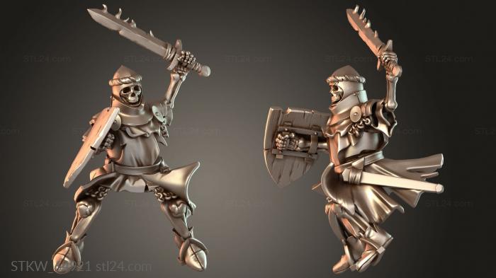 Military figurines (SKELETON CAPTAIN, STKW_64921) 3D models for cnc