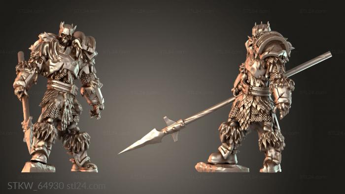 Skeleton Fighter Demon spear