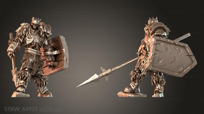 Skeleton Fighter Demon spear shield