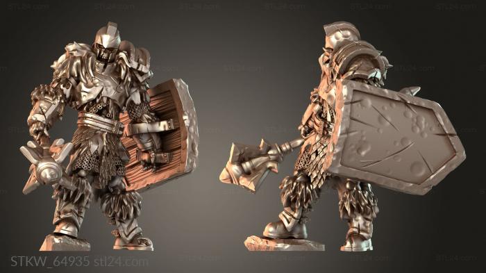 Skeleton Fighter helm mace shield