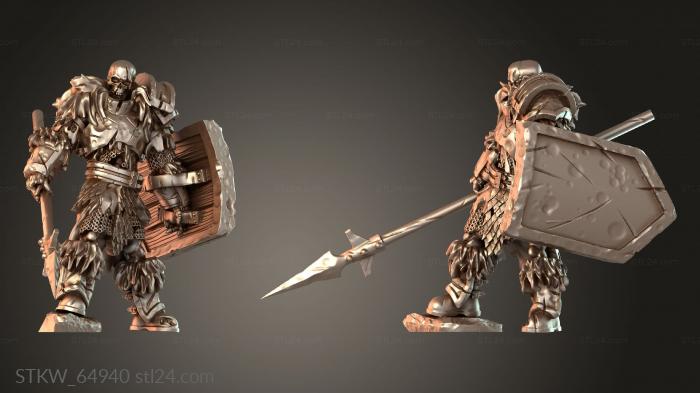 Skeleton Fighter spear shield