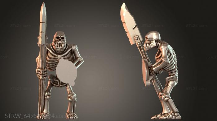 Military figurines (Skeleton Horde Orc Spear, STKW_64959) 3D models for cnc