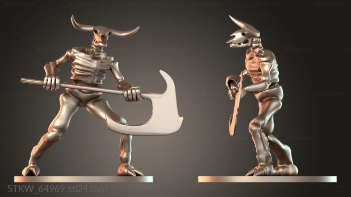 Skeleton Minotaur Mouth Closed