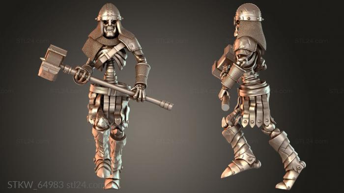 Skeleton Orc Warrior Hammer