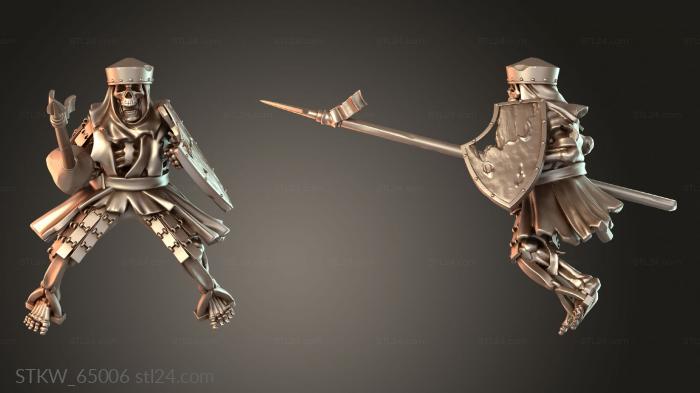 Military figurines (SKELETON Undying, STKW_65006) 3D models for cnc