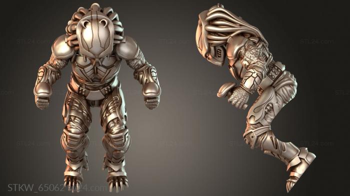 Military figurines (SKULL HUNTER ESCAPE SHIP PILOT, STKW_65062) 3D models for cnc