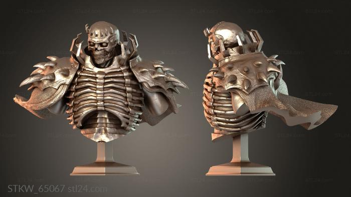 Skull Knight Bust Plinth