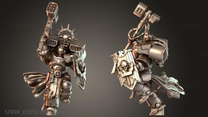 Military figurines (Smash Captain Rocket Hammer, STKW_65151) 3D models for cnc