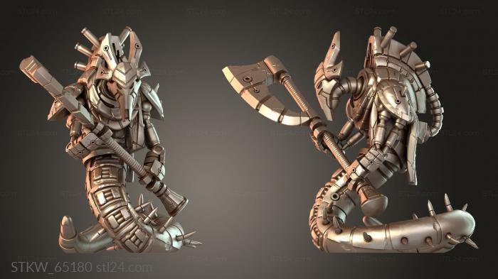 Military figurines (Snakes Axe Dual, STKW_65180) 3D models for cnc