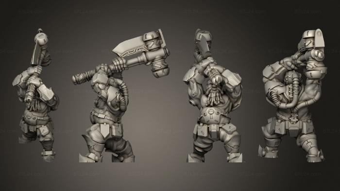 Military figurines (Furious Berserkers 2, STKW_6521) 3D models for cnc