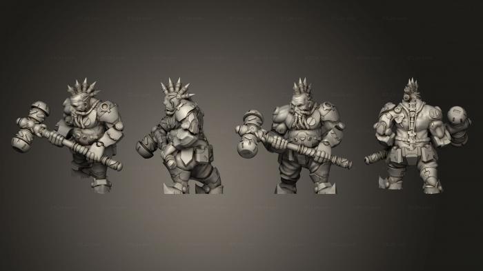 Military figurines (Furious Berserkers 3, STKW_6522) 3D models for cnc