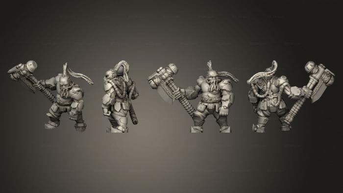 Military figurines (Furious Berserkers 5, STKW_6524) 3D models for cnc