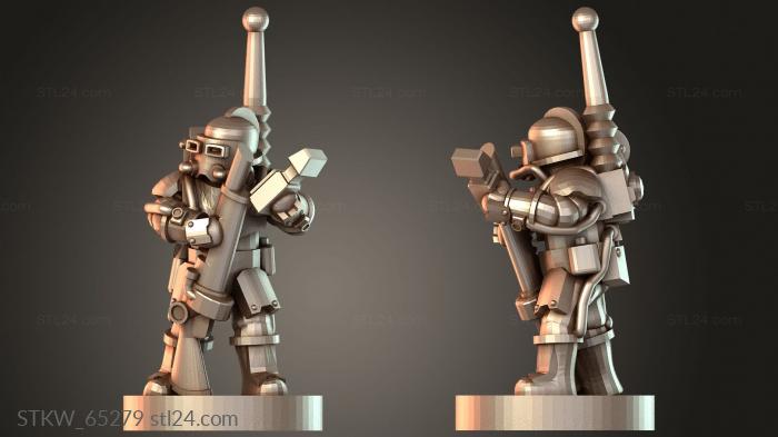 Military figurines (Solar Comms Trooper Marksman, STKW_65279) 3D models for cnc