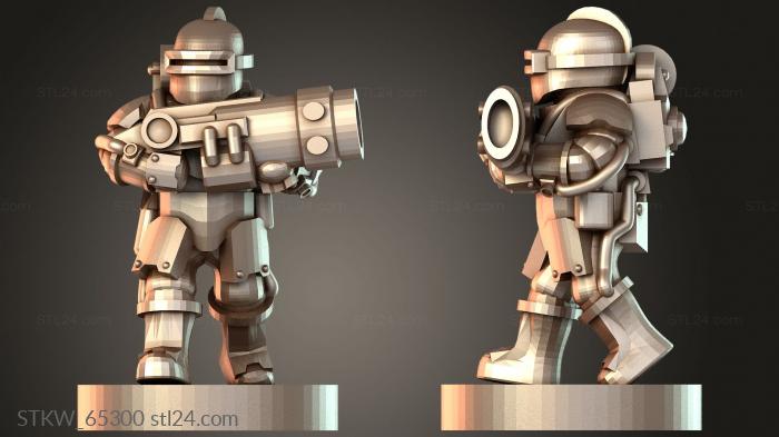 Military figurines (Solar Elite Rifles Veteran, STKW_65300) 3D models for cnc