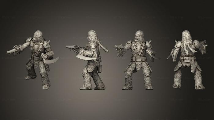 Military figurines (Furry warrior 1, STKW_6532) 3D models for cnc