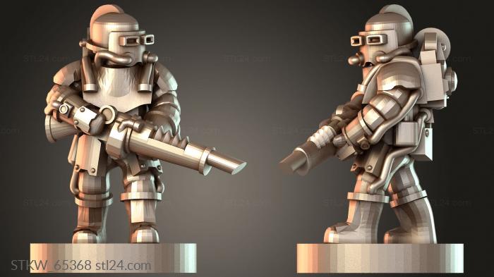 Military figurines (Solar Trooper Keen, STKW_65368) 3D models for cnc