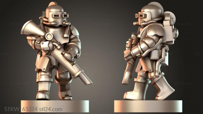 Military figurines (Solar Trooper Savage, STKW_65374) 3D models for cnc