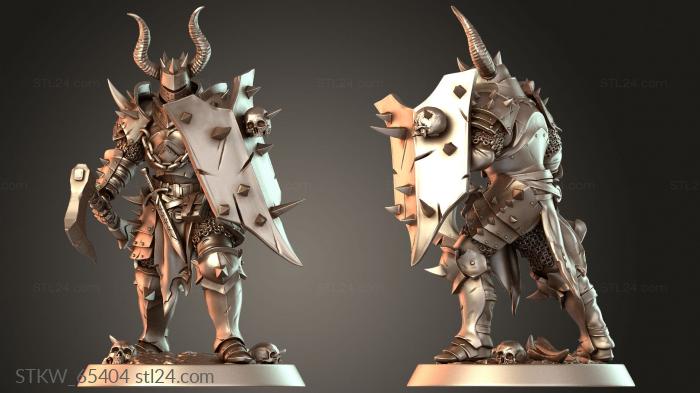 Soldier Axe Stand Shield Block