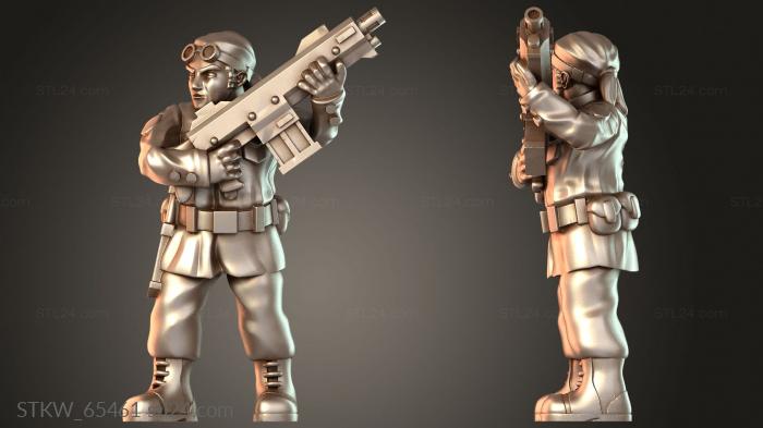 Military figurines (Soldier Idle, STKW_65461) 3D models for cnc