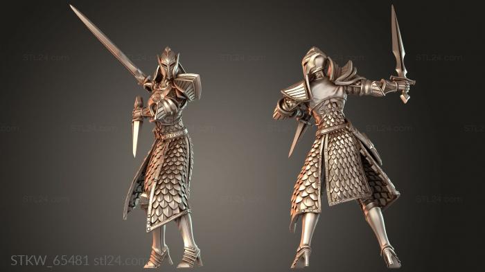 Soldier Sword Dagger Prepare Helm