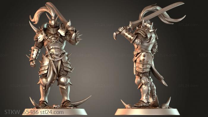 Military figurines (Soldier Sword Stand, STKW_65486) 3D models for cnc