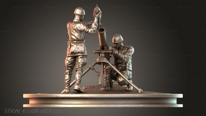 Soldiers Germany and the Soviet Union Mortar Gunners