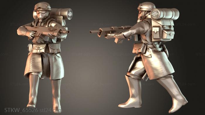 Soldiers Moving Guard Lasgun Elite
