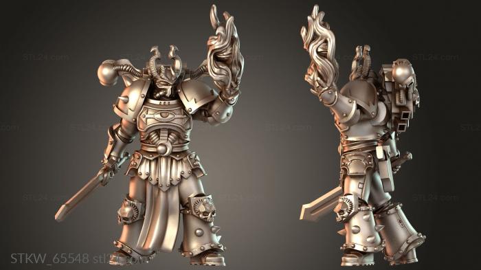 Military figurines (Sorcerer Renegade Spikes, STKW_65548) 3D models for cnc