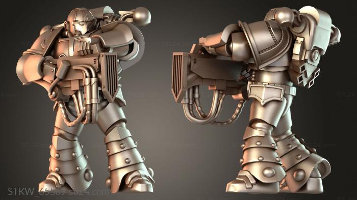 Military figurines (Sound Warrior, STKW_65569) 3D models for cnc