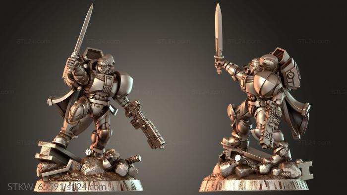 Military figurines (Space Communist Linear Rifle Battlesuit, STKW_65591) 3D models for cnc