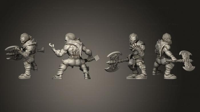 Military figurines (Genasi 03 Earth a, STKW_6642) 3D models for cnc