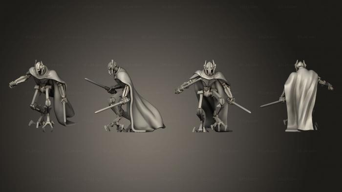 Military figurines (General Grievous Action 2 Arms, STKW_6654) 3D models for cnc