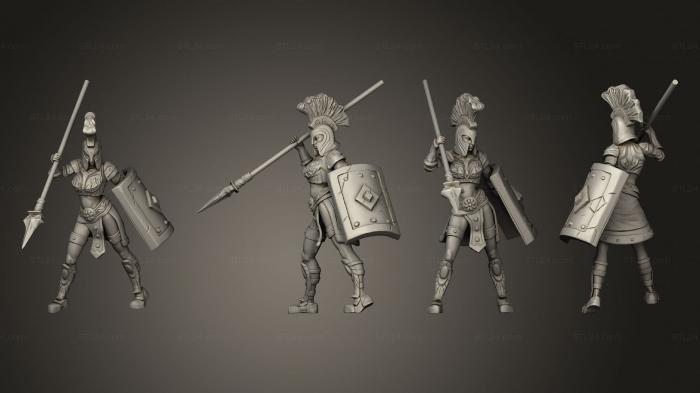 Military figurines (Gladiator Female Spear, STKW_6707) 3D models for cnc