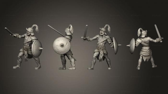 Military figurines (Gladiator Male Fighting, STKW_6709) 3D models for cnc