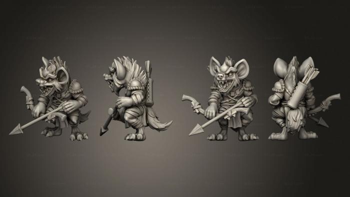 Military figurines (Gnoll Pup Archer, STKW_6721) 3D models for cnc