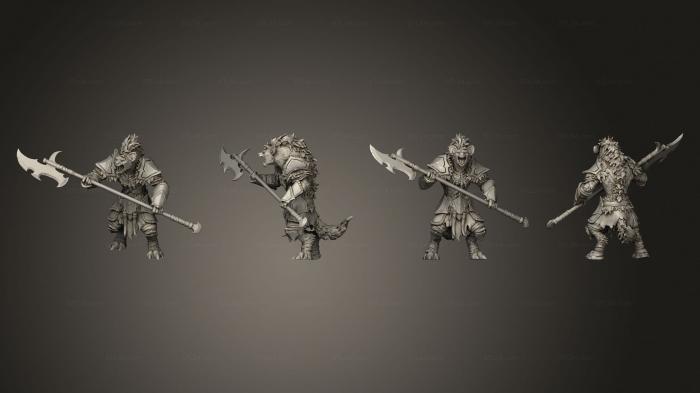 Military figurines (Gnoll Tribe Halberd, STKW_6724) 3D models for cnc