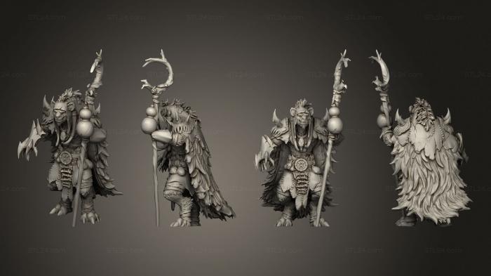 Military figurines (Gnoll Tribe Shaman, STKW_6725) 3D models for cnc