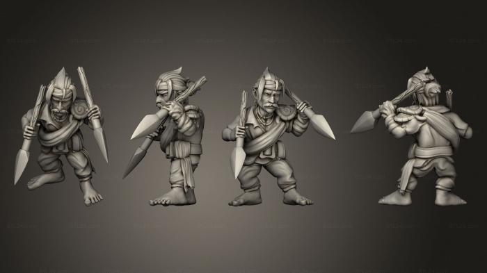 Military figurines (Gnome Pirate Spear Small, STKW_6740) 3D models for cnc
