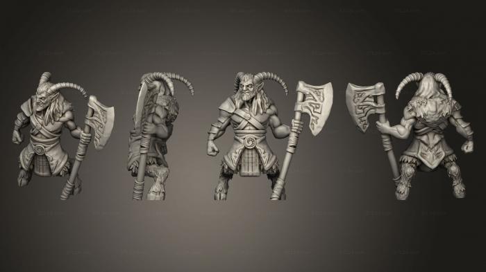 Military figurines (Goatman 03 Barbarian, STKW_6747) 3D models for cnc